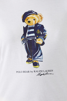 Beret Polo Bear Print T-Shirt